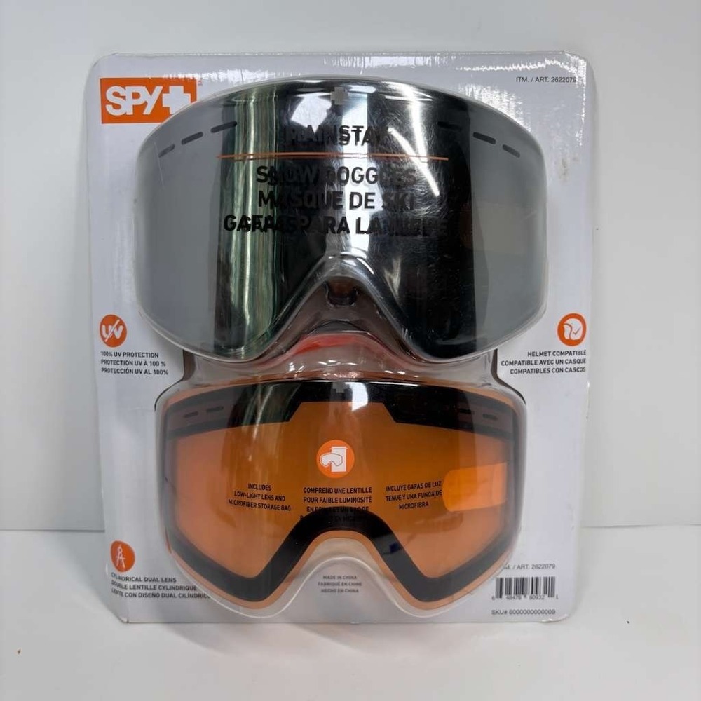 Spy Mainstay Ski Googles with Pouch spectra Mirrored Lens Triple Layer Face Foam